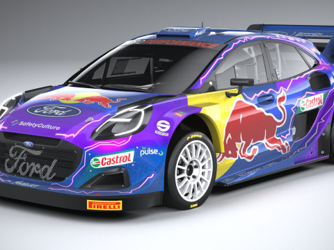 Puma M-Sport WRC Hybrid Rally1 2022 lowpoly Model 3D