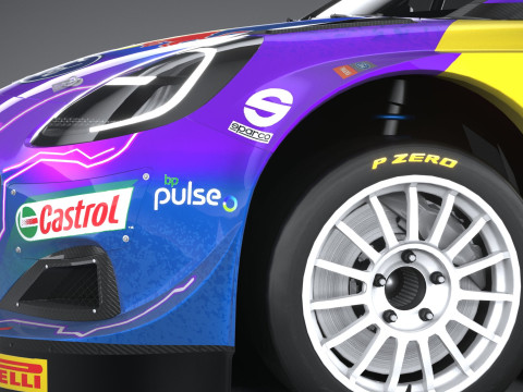 Puma M-Sport WRC Hybrid Rally1 2022 lowpoly Model 3D