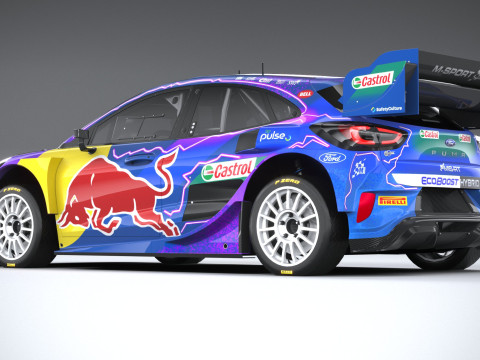 Puma M-Sport WRC Hybrid Rally1 2022 lowpoly Model 3D