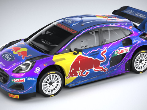 Puma M-Sport WRC Hybrid Rally1 2022 lowpoly Model 3D
