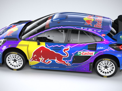Puma M-Sport WRC Hybrid Rally1 2022 lowpoly Model 3D