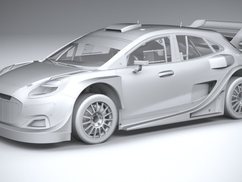 Puma M-Sport WRC Hybrid Rally1 2022 lowpoly Model 3D