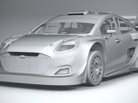 Puma M-Sport WRC Hybrid Rally1 2022 lowpoly Model 3D