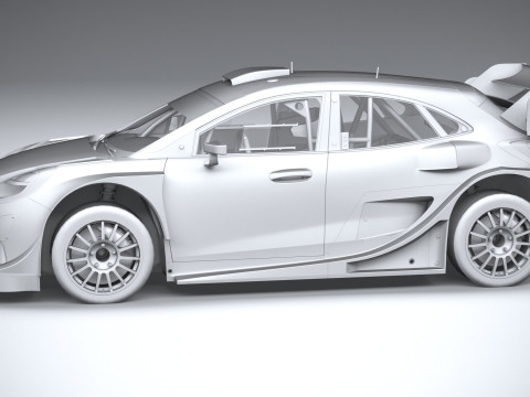 Puma M-Sport WRC Hybrid Rally1 2022 lowpoly Model 3D