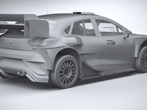 Puma M-Sport WRC Hybrid Rally1 2022 lowpoly Model 3D