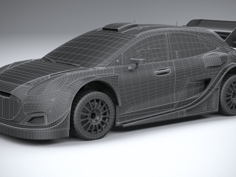 Puma M-Sport WRC Hybrid Rally1 2022 lowpoly Model 3D