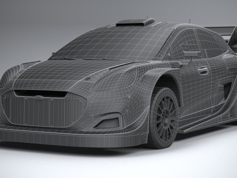 Puma M-Sport WRC Hybrid Rally1 2022 lowpoly Model 3D