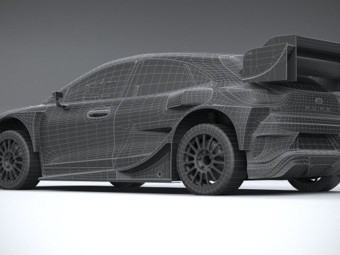 Puma M-Sport WRC Hybrid Rally1 2022 lowpoly Model 3D