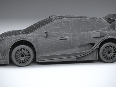 Puma M-Sport WRC Hybrid Rally1 2022 lowpoly Model 3D