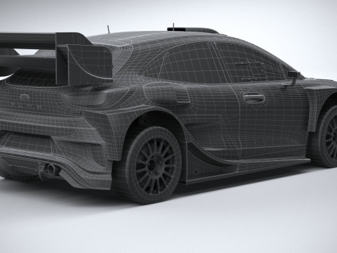 Puma M-Sport WRC Hybrid Rally1 2022 lowpoly Model 3D