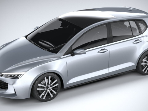 Generic Hatchback v1 2022 LowPoly 3D Модель