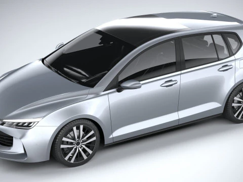Generic Hatchback v1 2022 LowPoly 3D Model