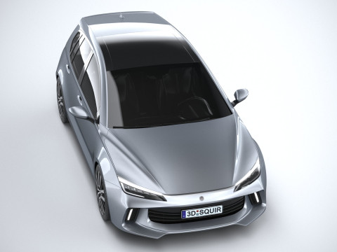 Generic Hatchback v1 2022 LowPoly 3D Модель