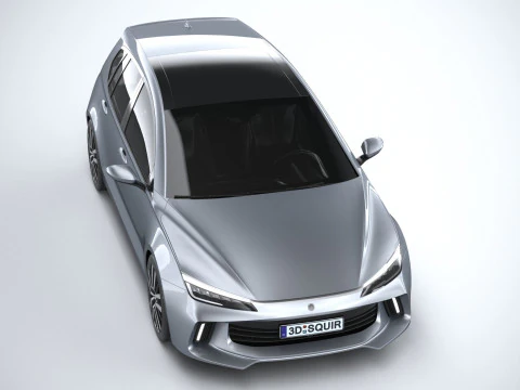 Generic Hatchback v1 2022 LowPoly 3D Model