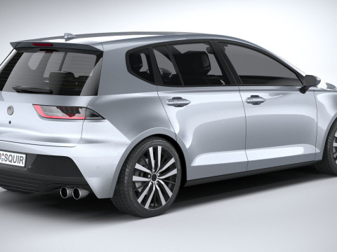 Generic Hatchback v1 2022 LowPoly 3D Модель