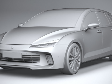 Generic Hatchback v1 2022 LowPoly 3D Модель