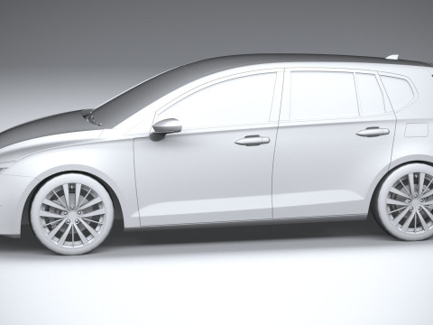 Generic Hatchback v1 2022 LowPoly 3D Модель