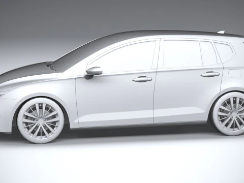 Generic Hatchback v1 2022 LowPoly 3D Model