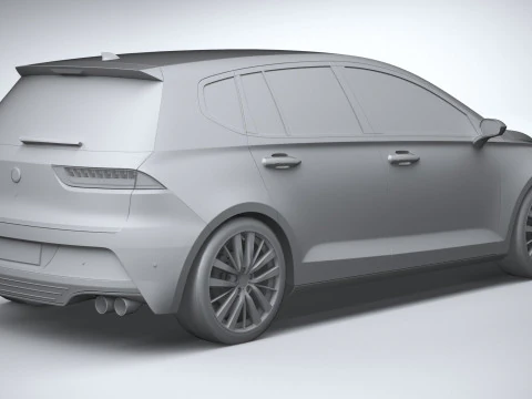 Generic Hatchback v1 2022 LowPoly 3D Model