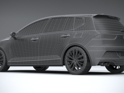 Generic Hatchback v1 2022 LowPoly 3D Модель