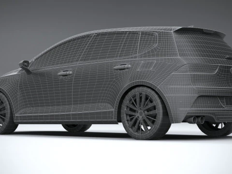 Generic Hatchback v1 2022 LowPoly 3D Model