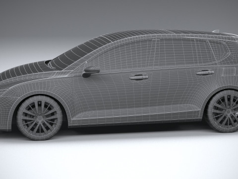 Generic Hatchback v1 2022 LowPoly 3D Модель