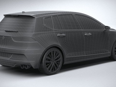 Generic Hatchback v1 2022 LowPoly 3D Модель