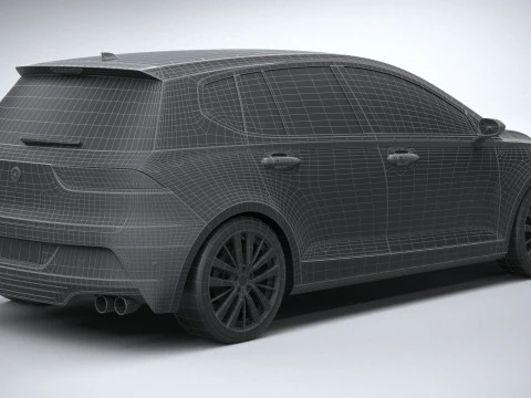 Generic Hatchback v1 2022 LowPoly 3D Model
