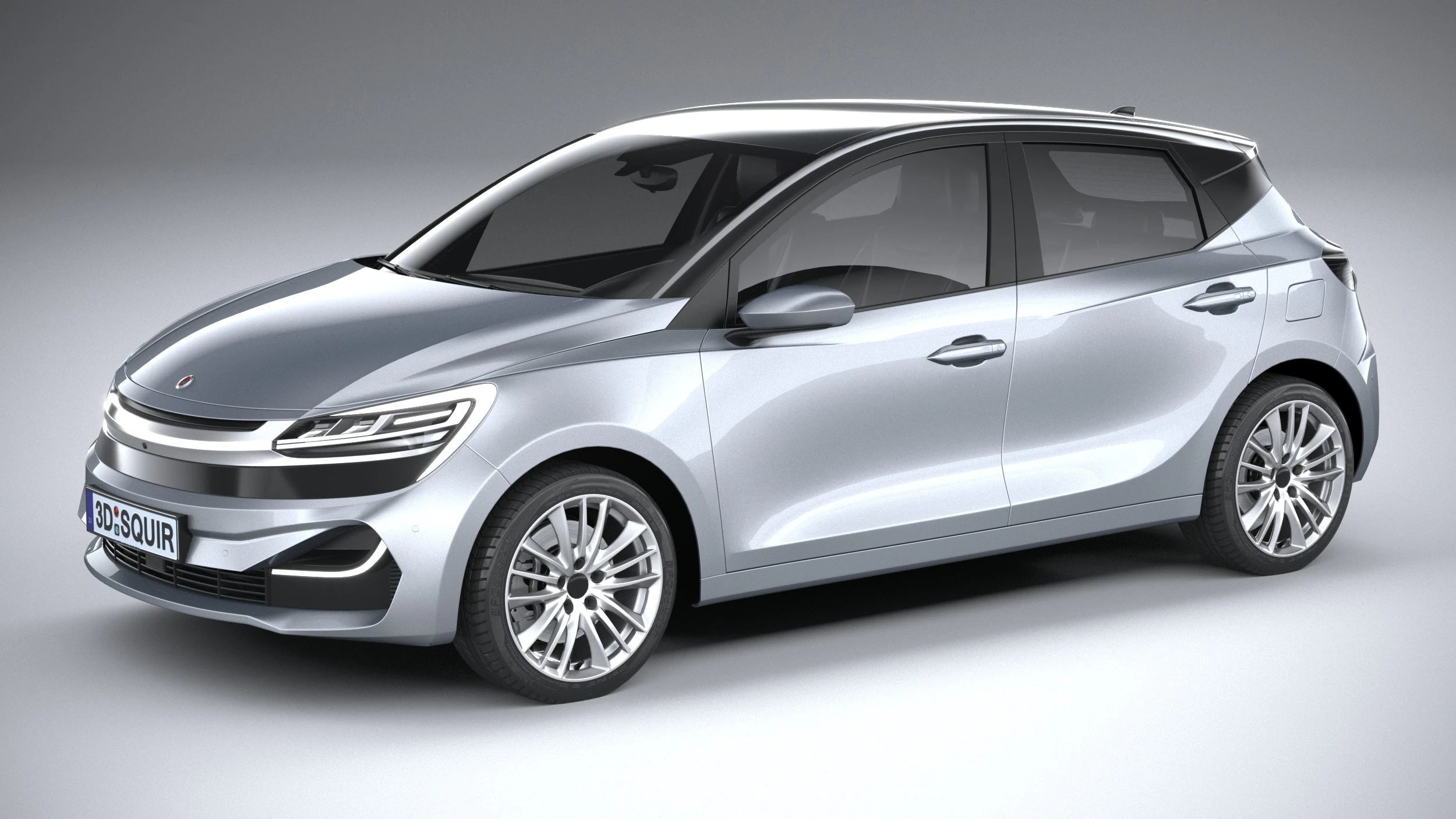 Jenerik Hatchback v2 2022 3D Model .c4d .max .obj .3ds .fbx .stl .blend 