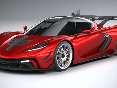 Generic Hypercar 2022 LowPoly Modello 3D