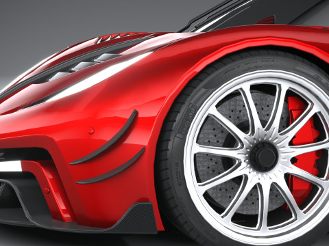 Generic Hypercar 2022 LowPoly Modello 3D