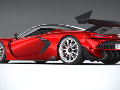 Generic Hypercar 2022 LowPoly Modello 3D