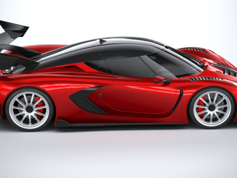 Generic Hypercar 2022 LowPoly Modello 3D