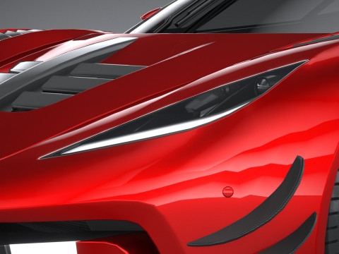 Generic Hypercar 2022 LowPoly Modello 3D
