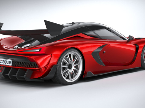 Generic Hypercar 2022 LowPoly Modello 3D