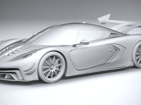 Generic Hypercar 2022 LowPoly Modello 3D