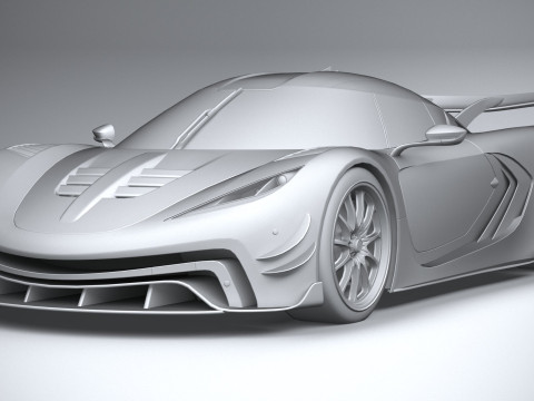 Generic Hypercar 2022 LowPoly Modello 3D