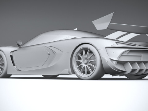 Generic Hypercar 2022 LowPoly Modello 3D