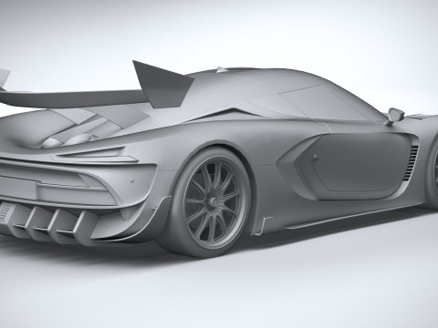 Generic Hypercar 2022 LowPoly Modello 3D