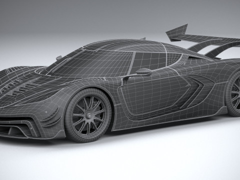 Generic Hypercar 2022 LowPoly Modello 3D