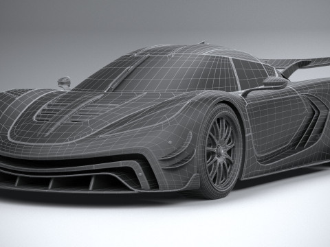 Generic Hypercar 2022 LowPoly Modello 3D
