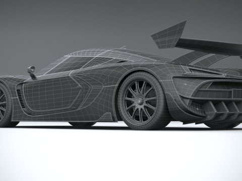 Generic Hypercar 2022 LowPoly Modello 3D