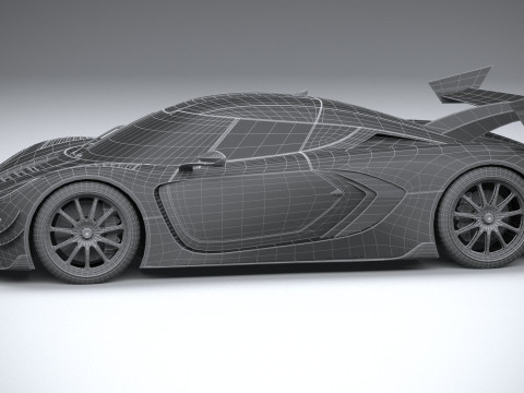 Generic Hypercar 2022 LowPoly Modello 3D