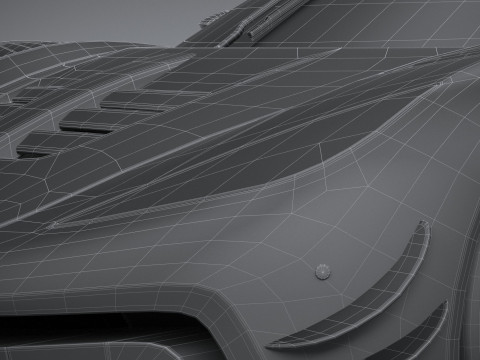 Generic Hypercar 2022 LowPoly Modello 3D