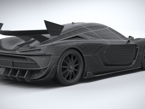 Generic Hypercar 2022 LowPoly Modello 3D