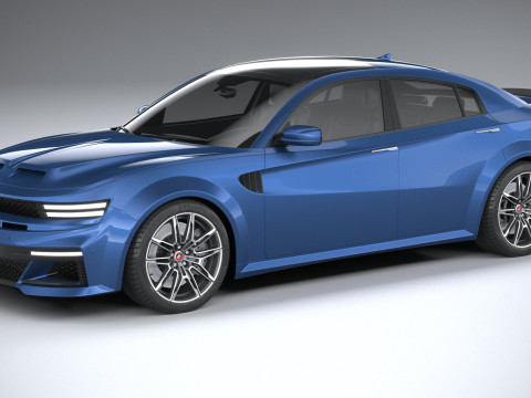 Generic Muscle Sedan 2022 Model 3D
