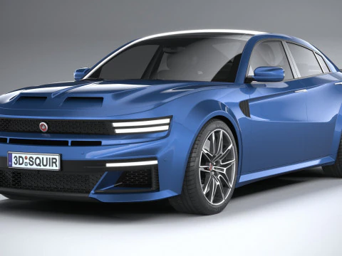 Generic Muscle Sedan 2022 3D Model