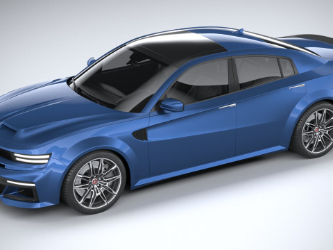 Generic Muscle Sedan 2022 3D Модель