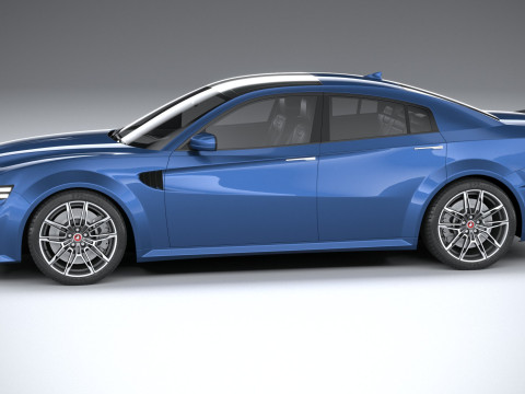 Generic Muscle Sedan 2022 3D Модель