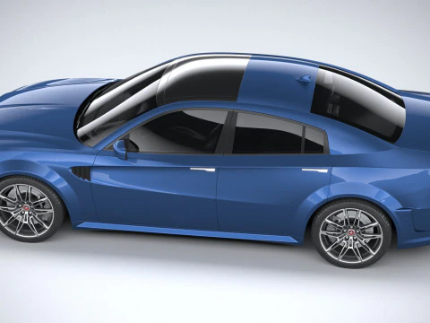 Generic Muscle Sedan 2022 3D Model